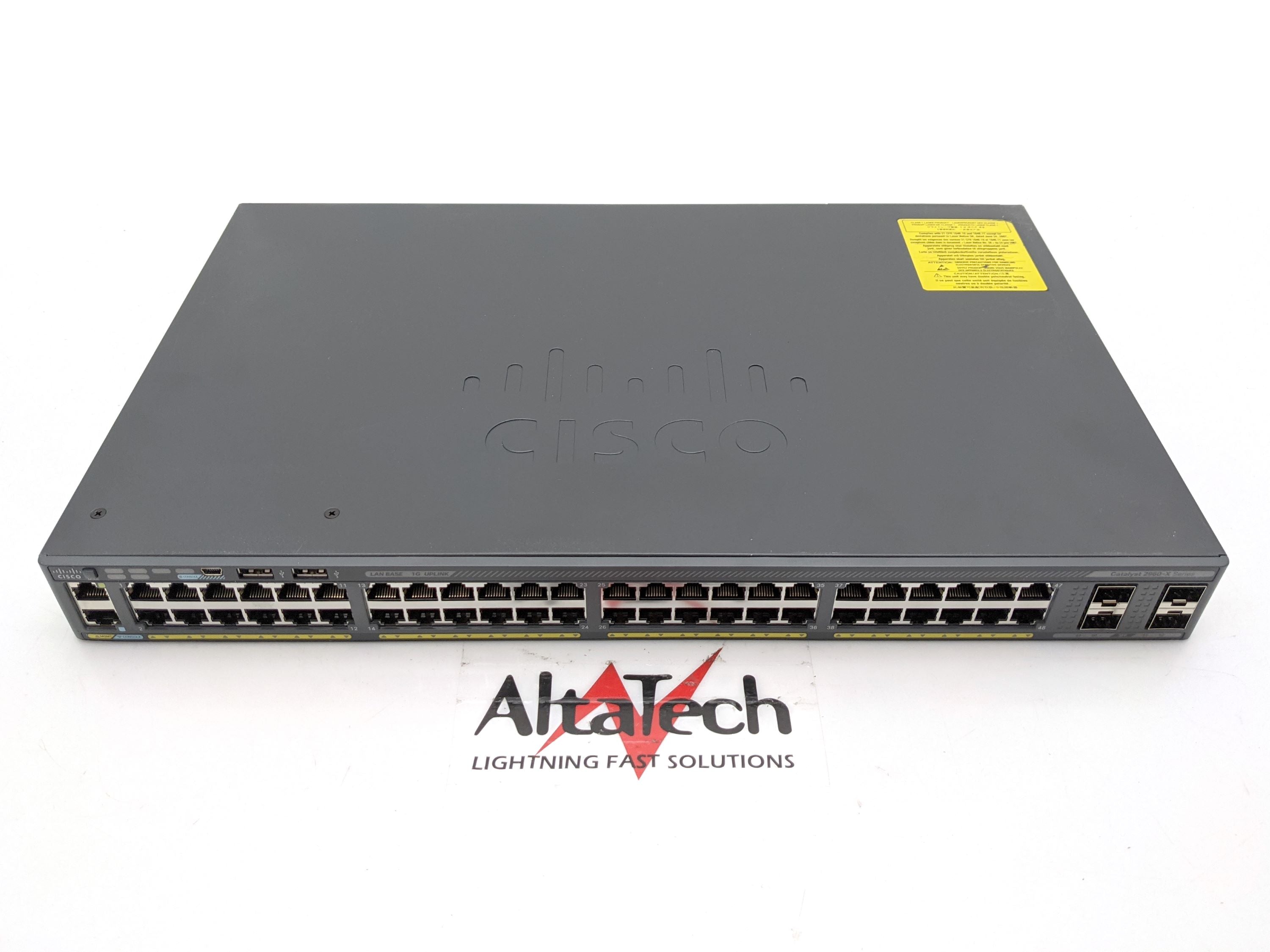 WS-C2960X-48TS-L Cisco Catalyst 48x 1GBE RJ-45, 4x SFP Switc