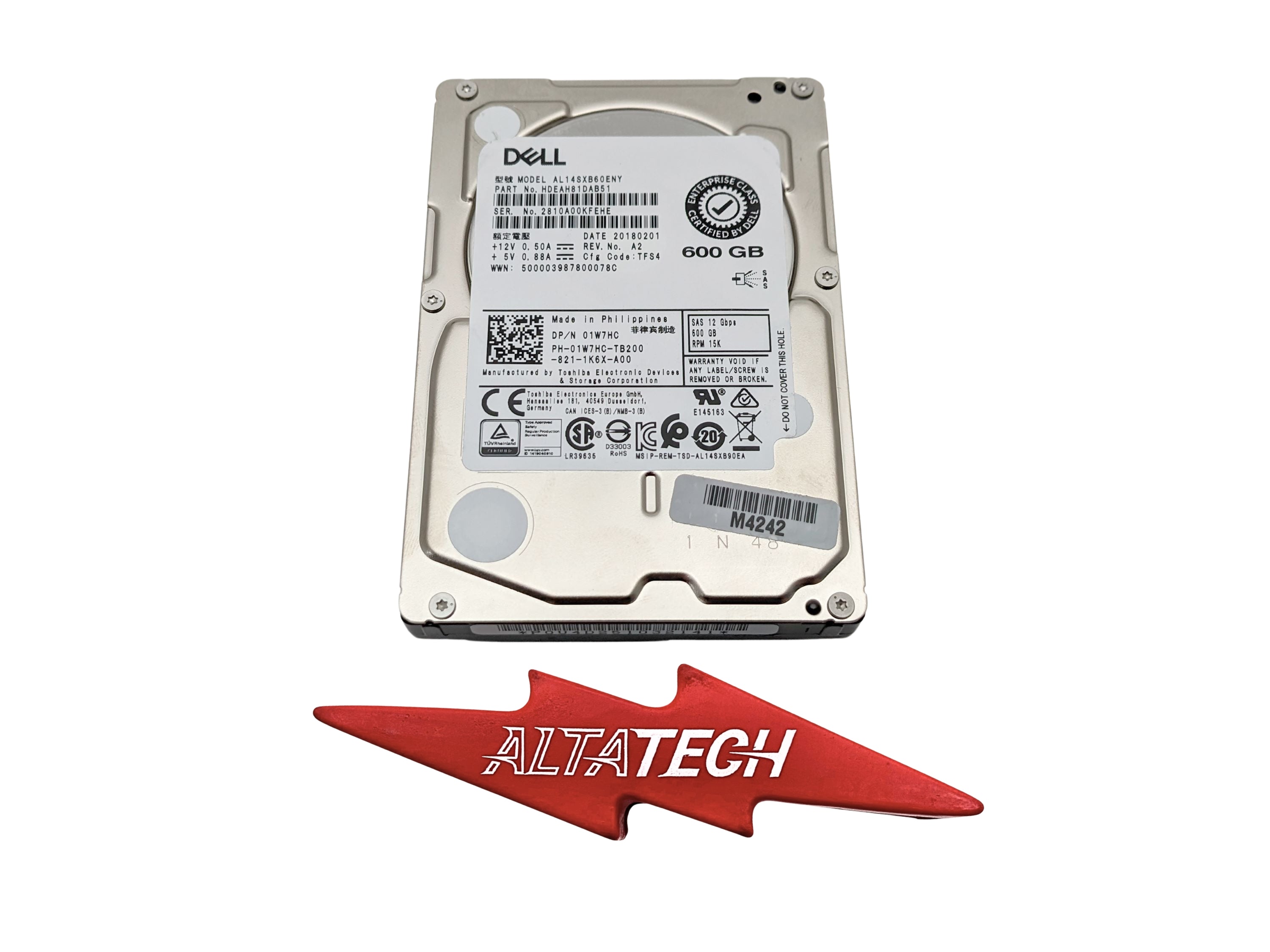 Dell 1W7HC 600GB 15K 2.5 12G HDD Toshiba AL14SXB60ENY Hard D