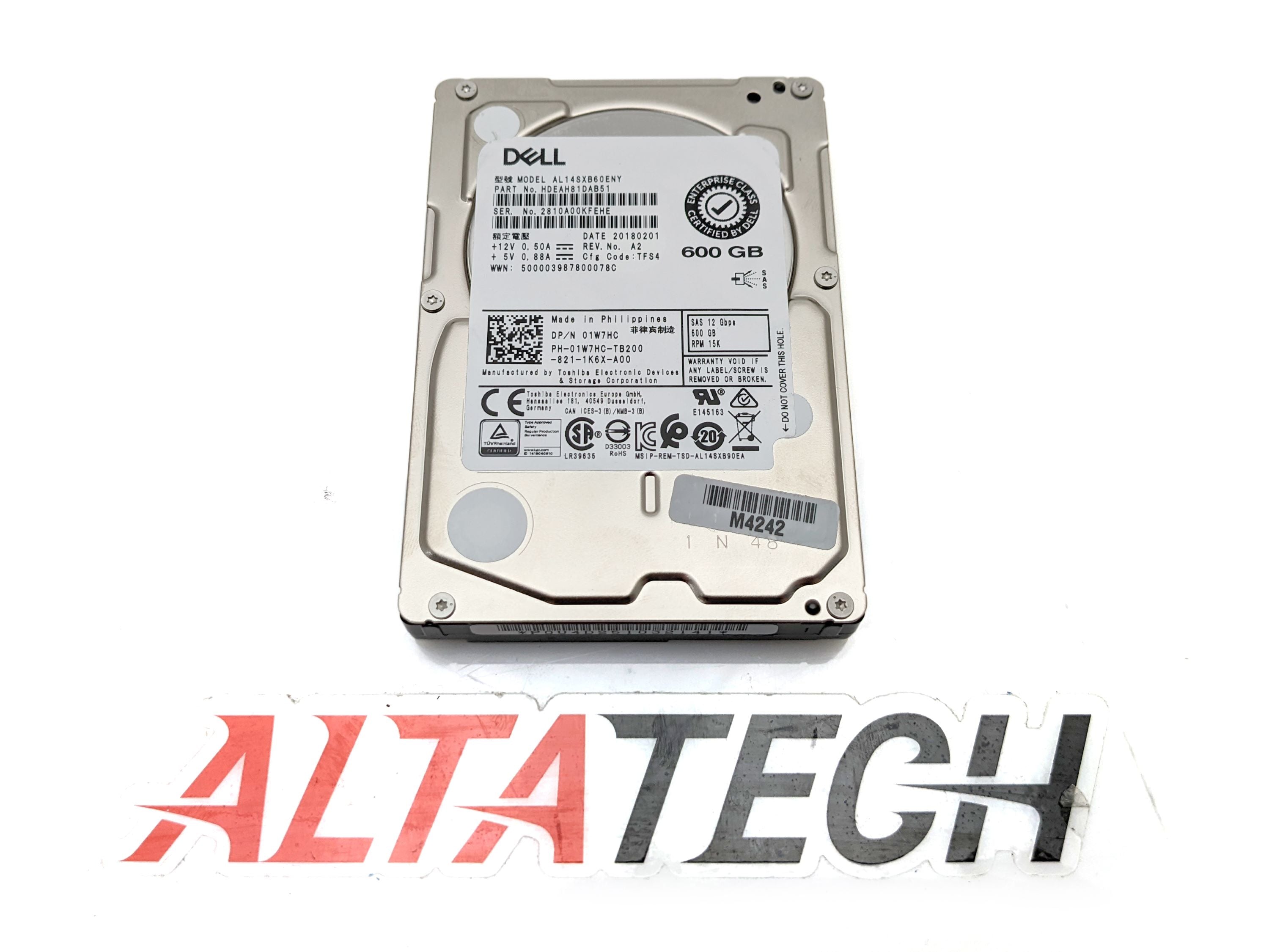 Dell AL14SXB60ENY 600GB 15K 2.5 12G HDD Toshiba HDEAH1DAB51