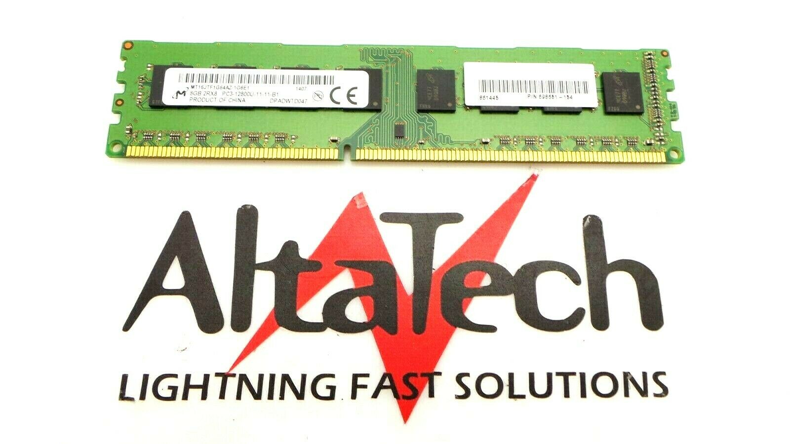 Lot De 2 Barrettes RAM Micron 4GB DDR3 PC3-12800U - Testées (MT8JTF51264AZ)