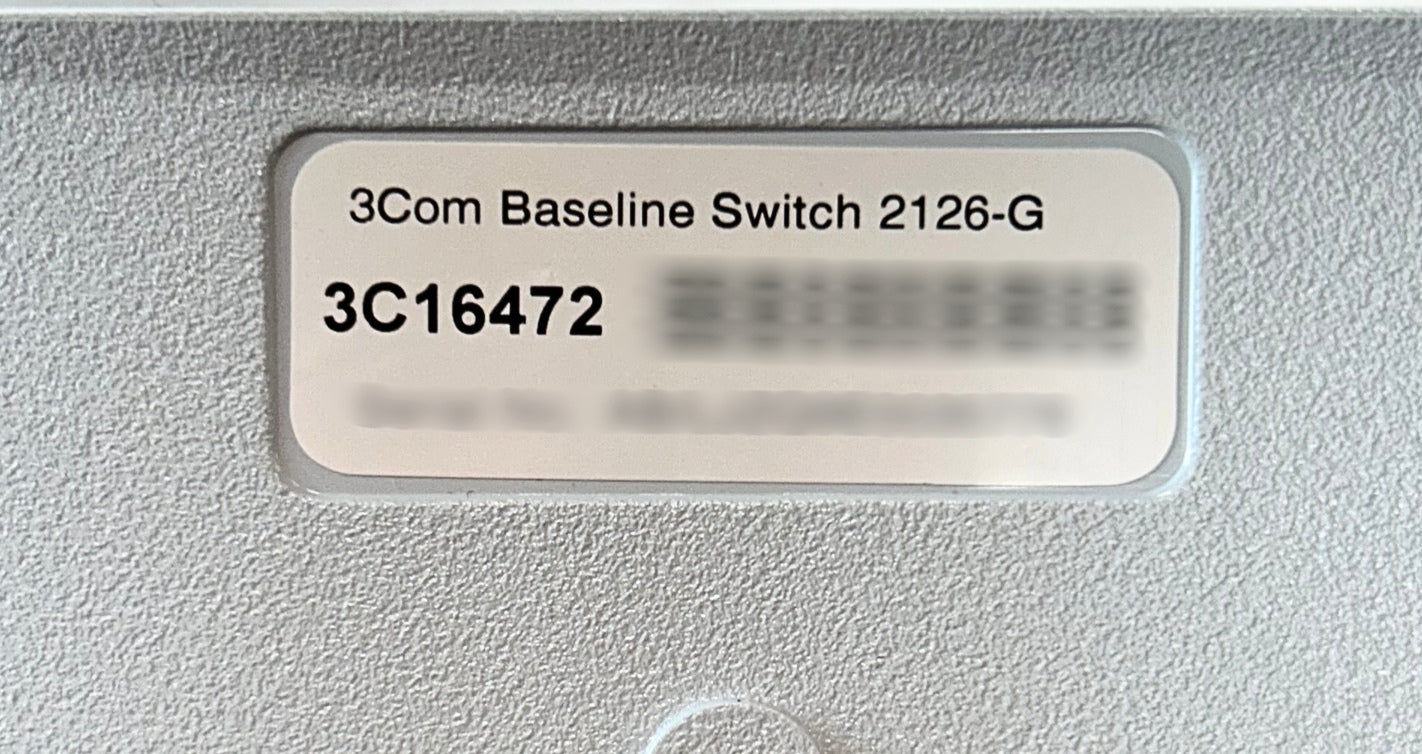 3COM 3C16472 3COM BASELINE SWITCH 2126-G, Used
