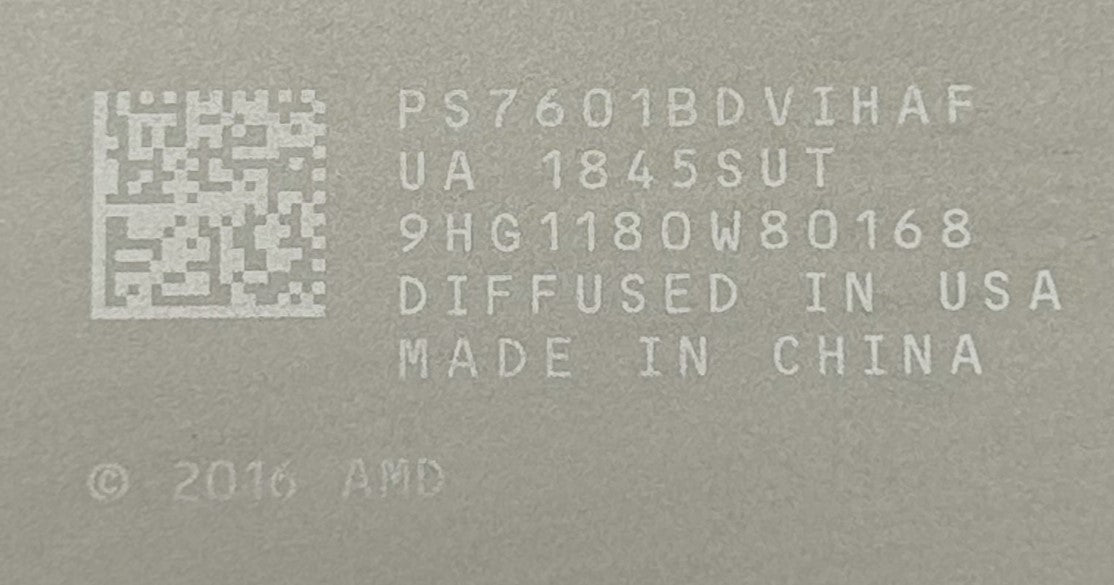 AMD PS7601BDVIHAF 2.2GHZ/64MB/180W/32C EPYC 7601, Used