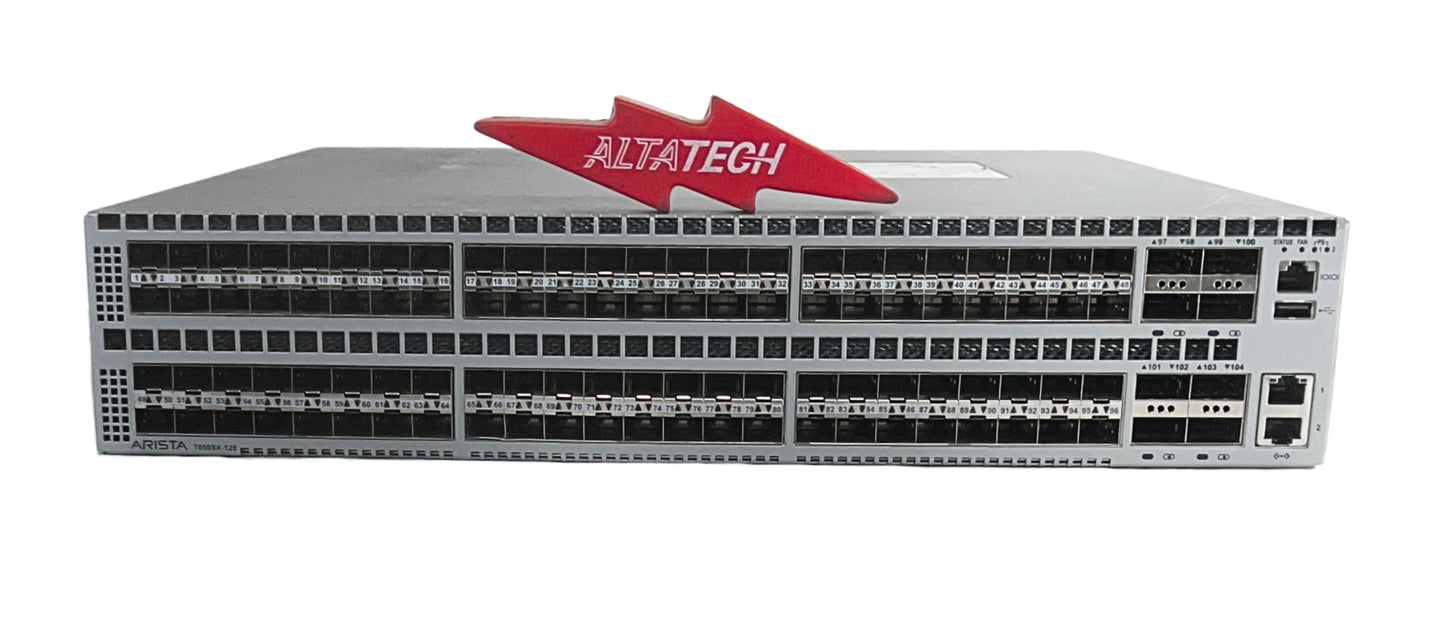 Arista DCS-7050SX-128-R Data Center Switch 7050SX 96-Port SFP+ 8x QSFP+ Ethernet Switch, Used