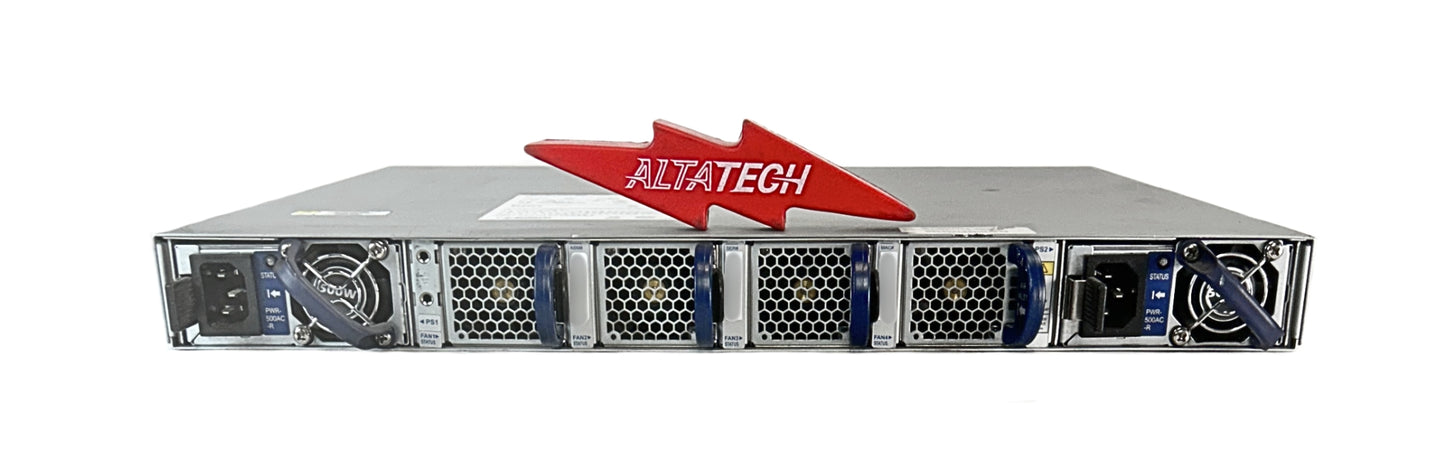 Arista DCS-7050SX-64-R 48-Port 10G SFP+ 4-Port 40GB QSFP Ethernet Switch Back-to-Front, Used
