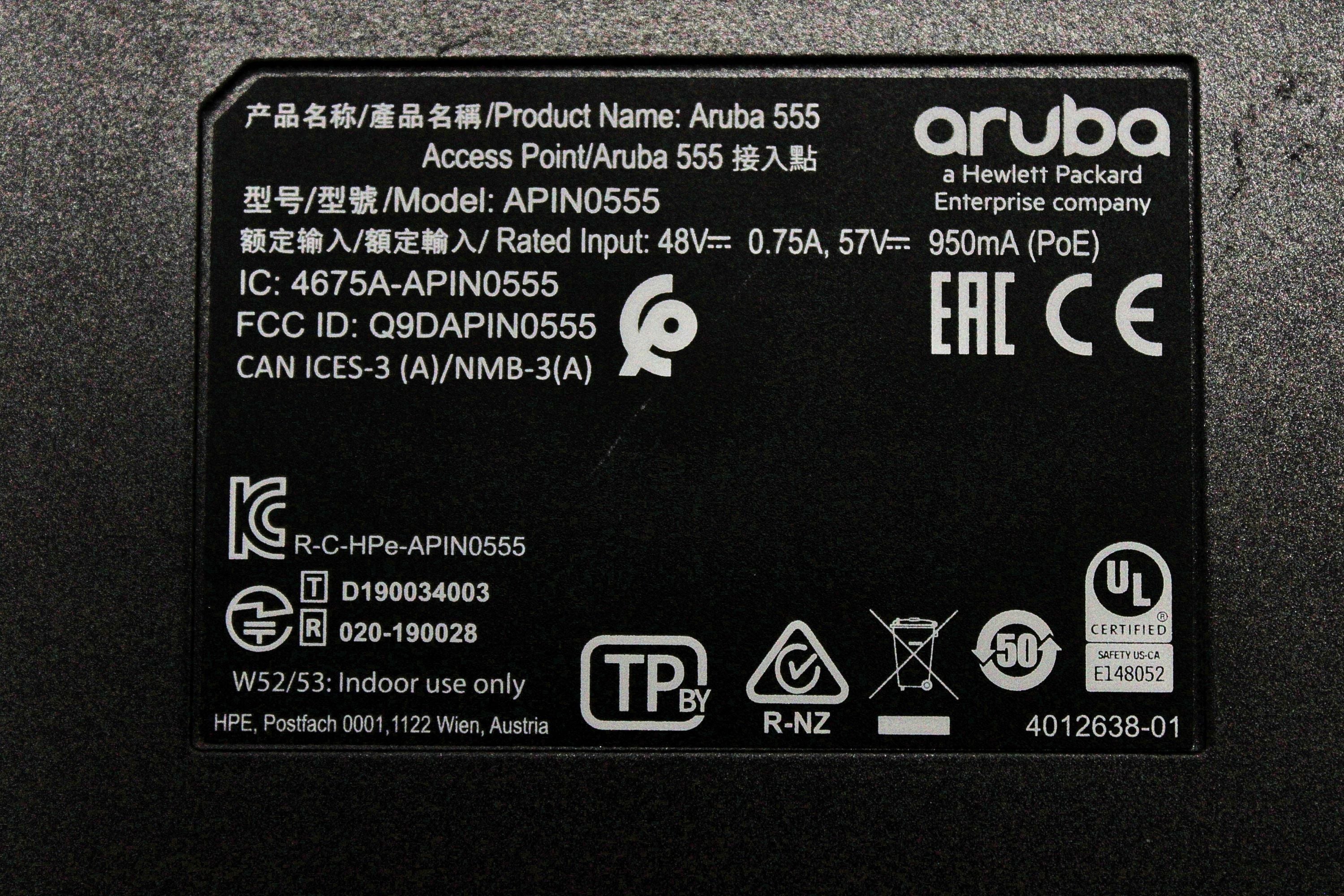 Aruba Networks JZ357A AP-555 Unified Access Point w/ Mountin