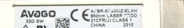 Avago AFBR-57G5MZ-ELXH 32GB SFP+ Avago SR 850nm MMO FC Optical Transceiver, Used