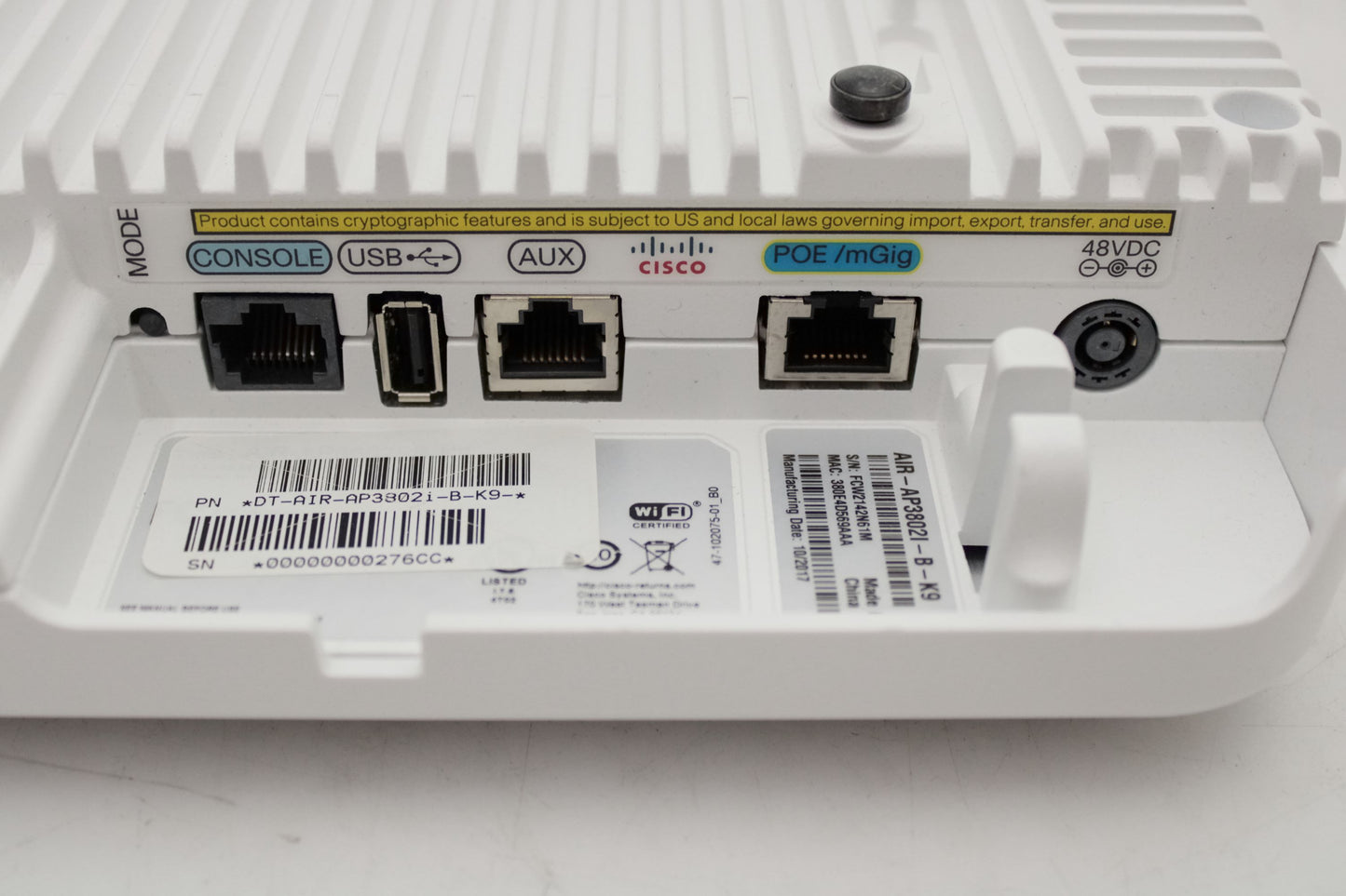 Cisco AIR-AP3802I-B-K9_x10 802.11AC Aironet Access Point 3800/3802 Series, Used