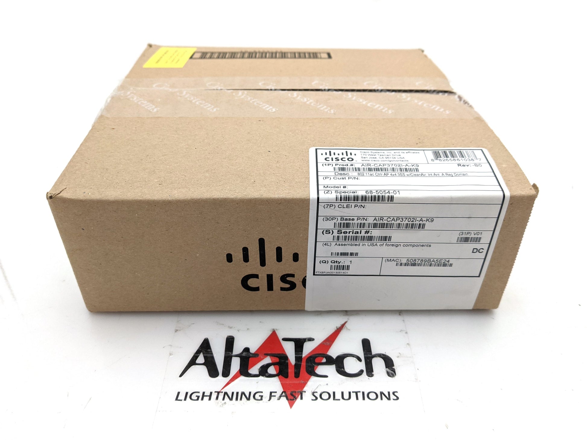 Cisco AIR-CAP3702I-A-K9_NOB Aironet 3700i Dual-Band Access Point 802.11 A/B/G/N/AC, New Open Box