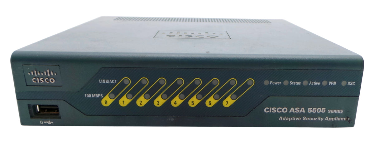 Cisco ASA5505-BUN-K9_2 ASA5505-BUN-K9 8-Port 10 User Firewall Security Appliance, Used