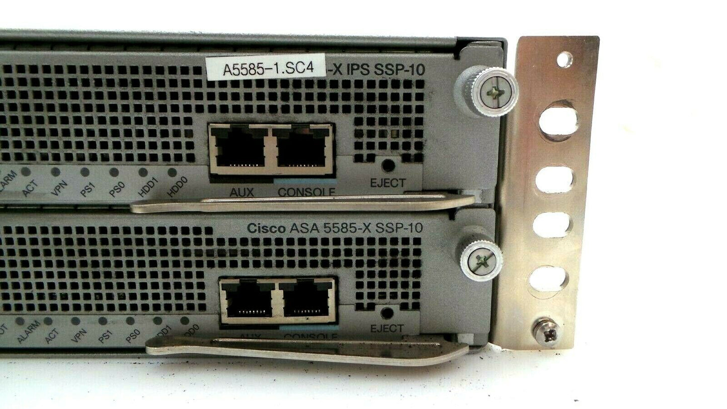 Cisco ASA5585-S10P10-K9 5585-X IPS SSP10 Network Security Appliance, Used