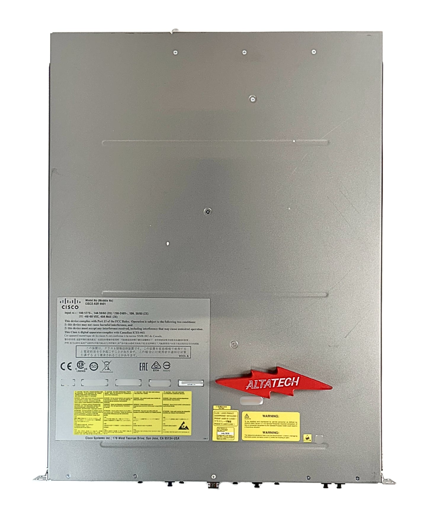 Cisco ASR-9901 Cisco ASR-9901 Router 16x1 GE, 24x 1/10 GE, 2x100 GE Dual AC, Used