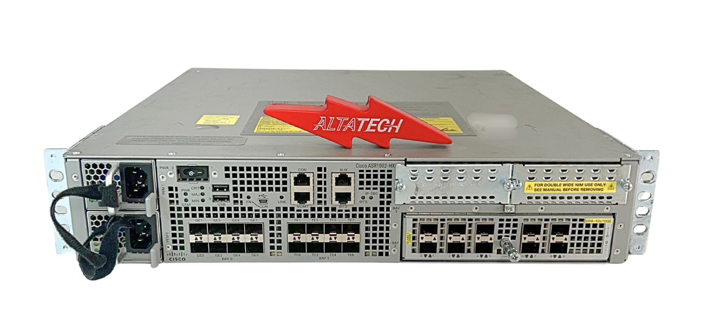 Cisco ASR1002-HX Cisco ASR1002-HX System, 4X10GE+4X1, Used