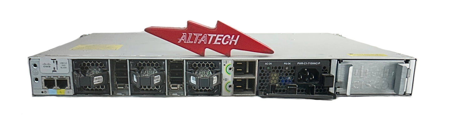 Cisco C9300-24P-A Catalyst 9300 24x1G Ports PoE+ Managed Switch, Used