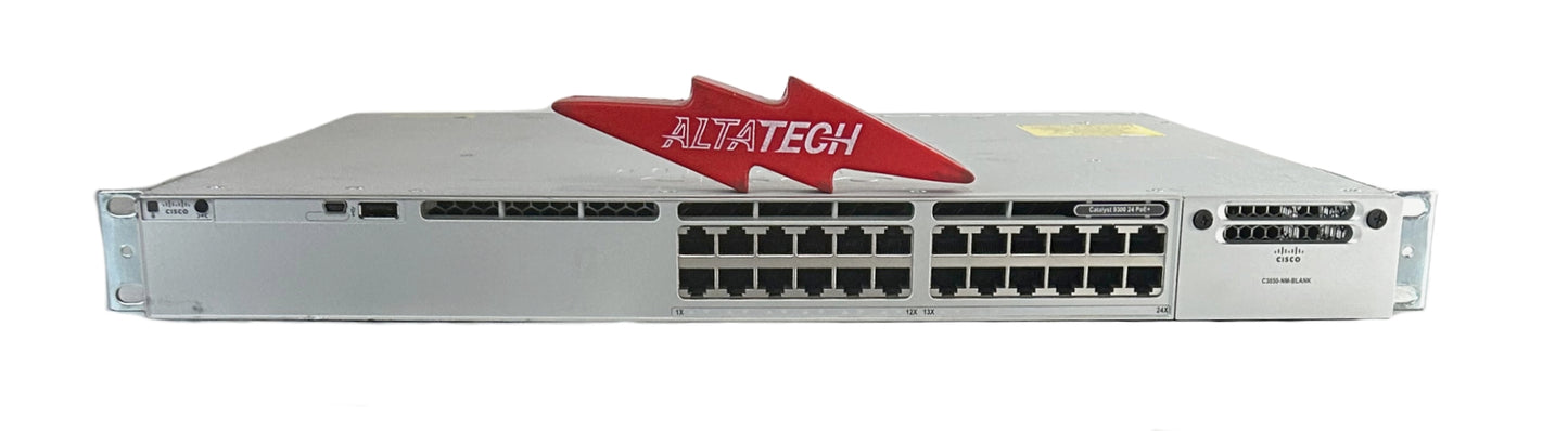 Cisco C9300-24P-A Catalyst 9300 24x1G Ports PoE+ Managed Switch, Used