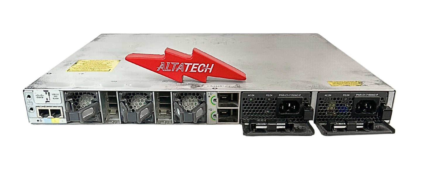 Cisco C9300-24P-E C9300 24 Port PoE+ Gigabit Managed Switch, Used