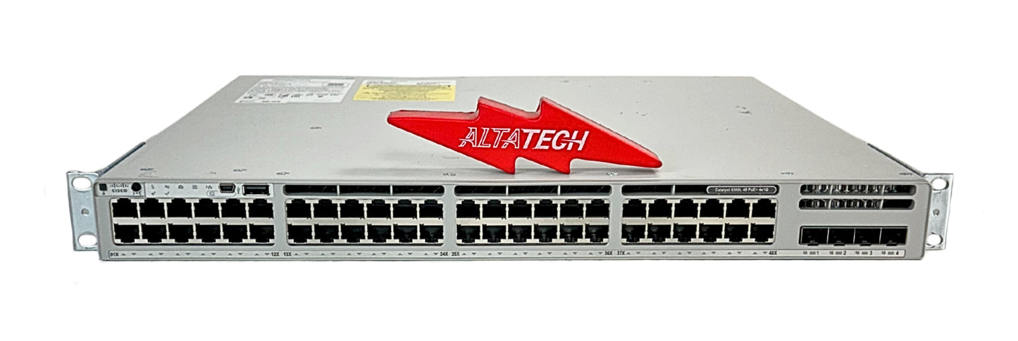 Cisco C9300L-48P-4G-A Catalyst 9300L 48 Port PoE with Network Advantage, Used