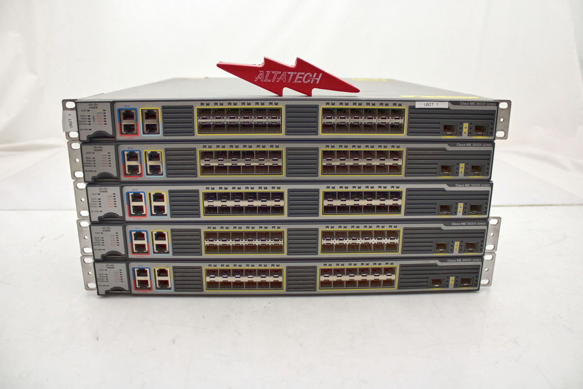 Cisco ME-3600X-24FS-M_x5 Cisco ME3600X 24 GE SFP + 2 10GE Switch, Used