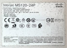 Cisco MS120-24P UNCLAIMED Meraki 24 Port Cloud Managed PoE Switch, Used