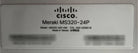 Cisco MS320-24P-HW Cloud-Managed L3 24 Port Gigabit 370W PoE Switch, Used