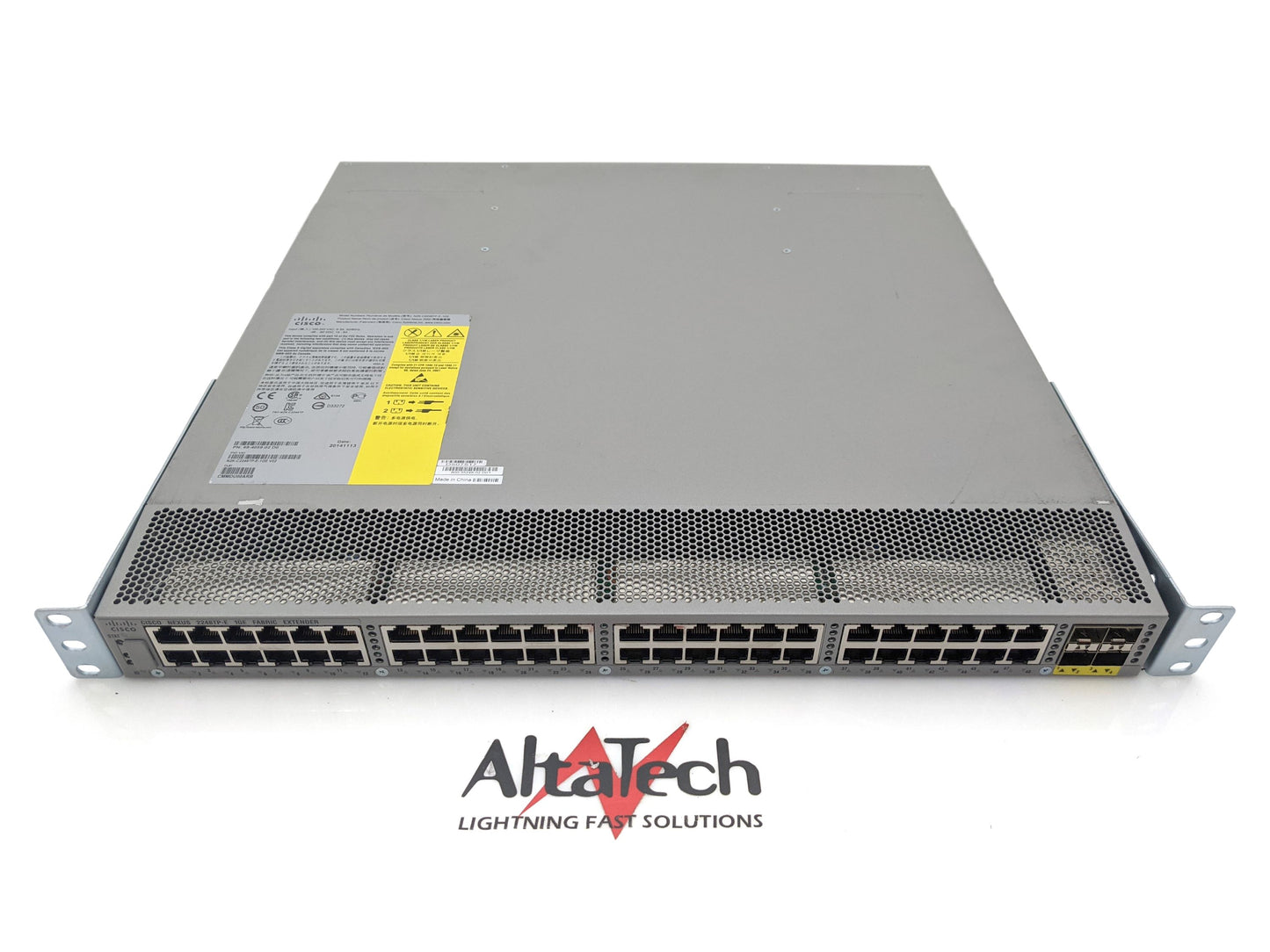 Cisco N2K-C2248TP-E-1GE Nexus 2248TP-E 48-Port 100/1000BASE-T Ethernet Fabric Extender Switch, Used