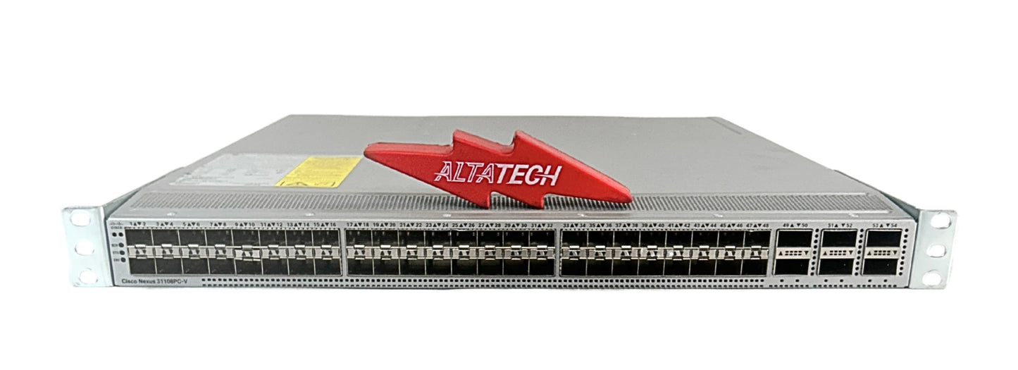Cisco N3K-C31108PC-V-RF NEXUS 31108-VXLAN, 48 X SFP+ AND 6, Used
