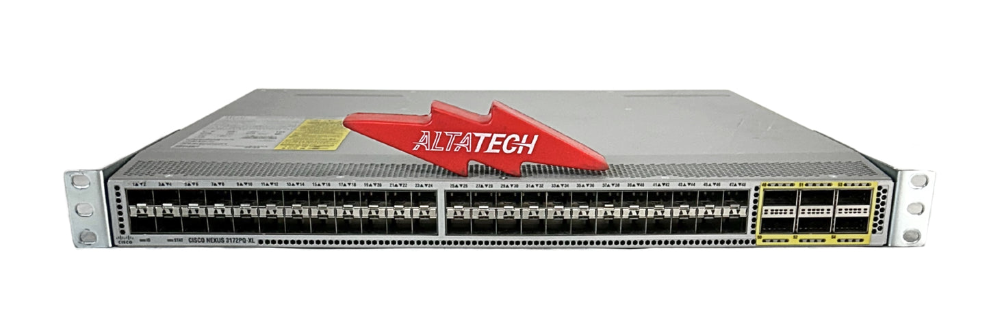 Cisco N3K-C3172PQ-XL Cisco Nexus N3K 48-Port 10Gb SFP+ 4 QSFP+ Layer 3 Managed Switch, Used