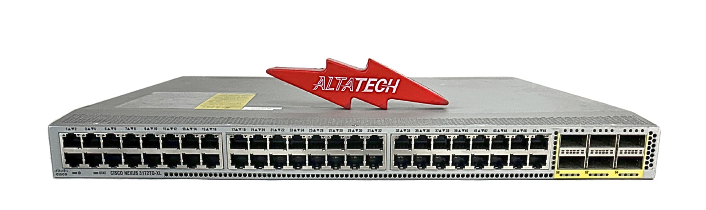 Cisco N3K-C3172TQ-XL Nexus 3172TQ 48x10GT 6 QSFP+ Port Switch, Used