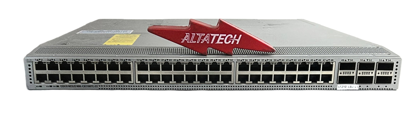 Cisco N9K-C93108TC-FX Nexus 9300 48x100M/1/2.5/5/10GT 6x100G Managed Switch, Used