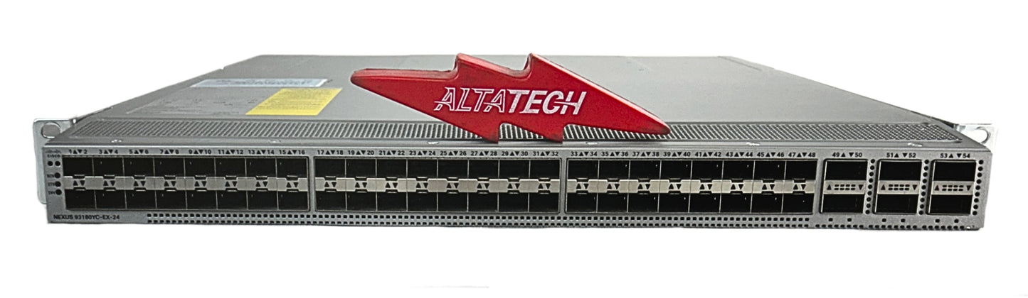 Cisco N9K-C93180YC-EX-24 Nexus 24 Port 25GBE 6 Port 40/100G Uplink Managed Switch, Used