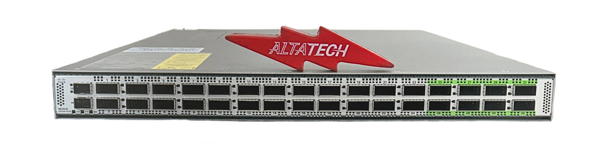 Cisco N9K-C9332D-GX2B Nexus 32 Port 400/100-Gbps QSFP-DD Ports and 2 Port 1/10Gbps Uplink, Used