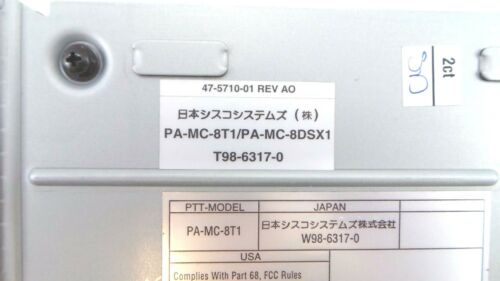 Cisco PA-MC-8T1 Multichannel T1 Port Adapter Module, Used