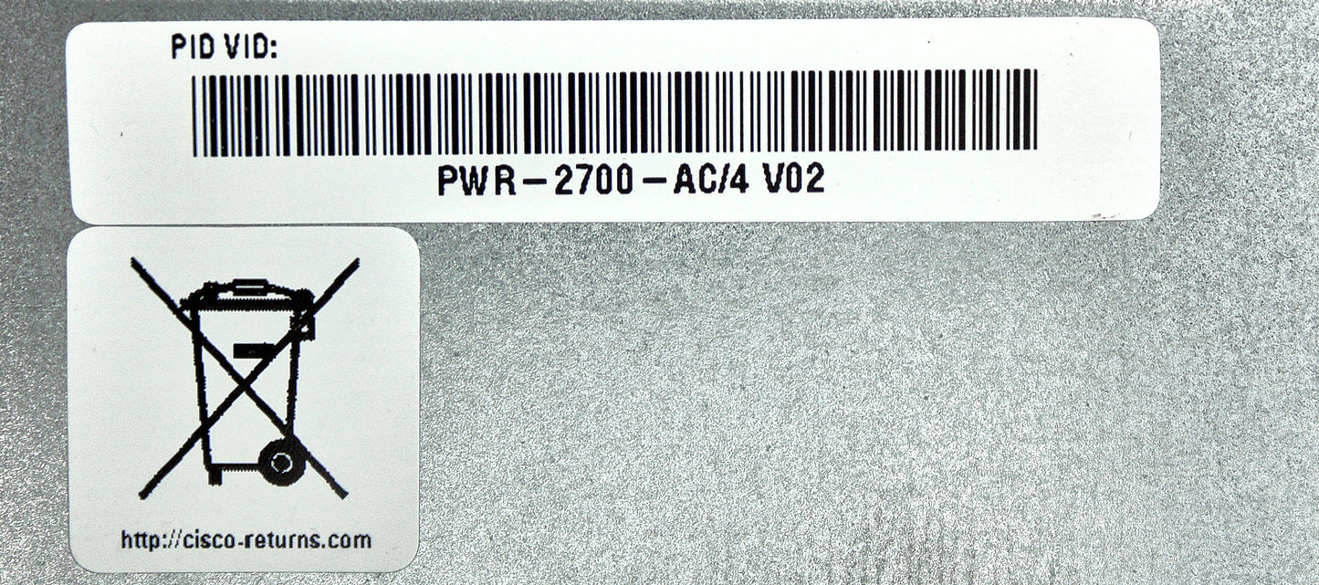 Cisco PWR-2700-AC/4 2700W AC PWR SUPPLY 7604, Used