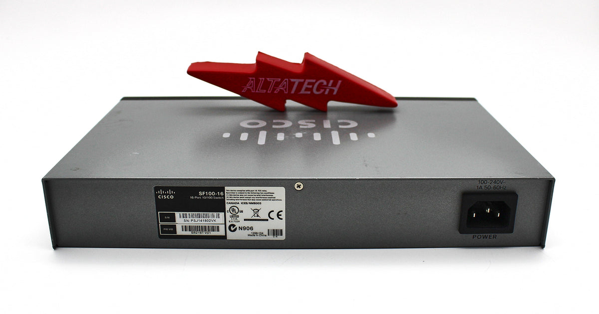 Cisco SF100-16 Small Business 16 Port Unmanaged Switch, Used