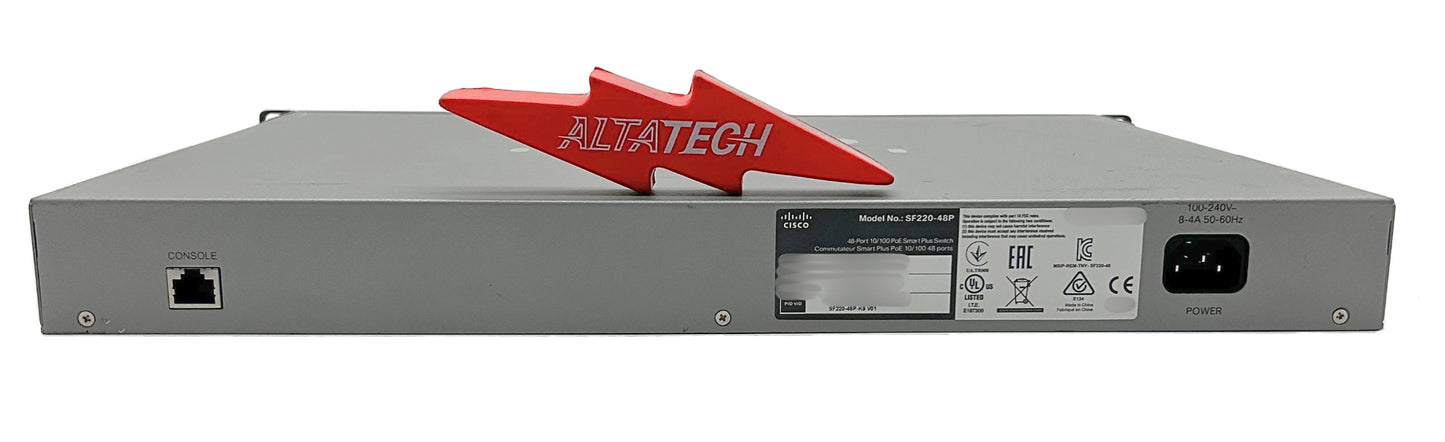 Cisco SF220-48P Cisco SF220-48P Smart Plus Switch PoE 10/100 48 Ports, Used