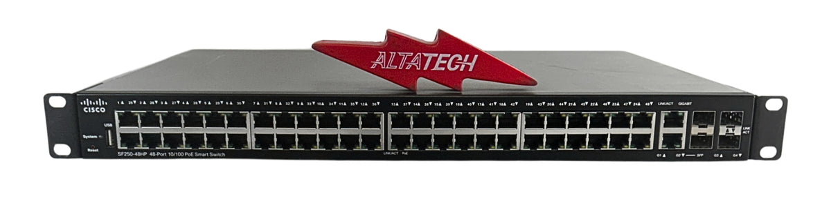 Cisco SF250-48HP-K9 48-Port 10/100 PoE Smart Switch, Used
