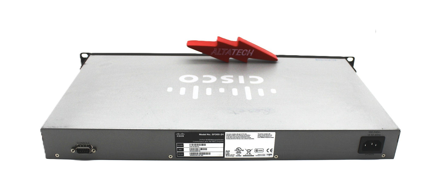 Cisco SF300-24 300 SERIES 24 10/100, 2 10/100/1000, Used