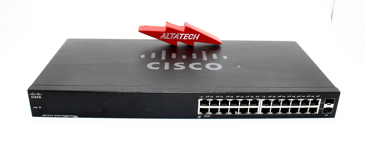 CISCO SG110-24 SG110-24HP 24-Port PoE Gigabit Switch, Used