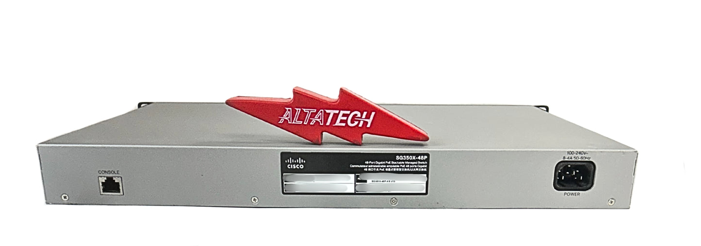 Cisco SG350X-48P-K9 48 Port PoE+ Gigabit Stackable Ethernet Managed Switch, Used