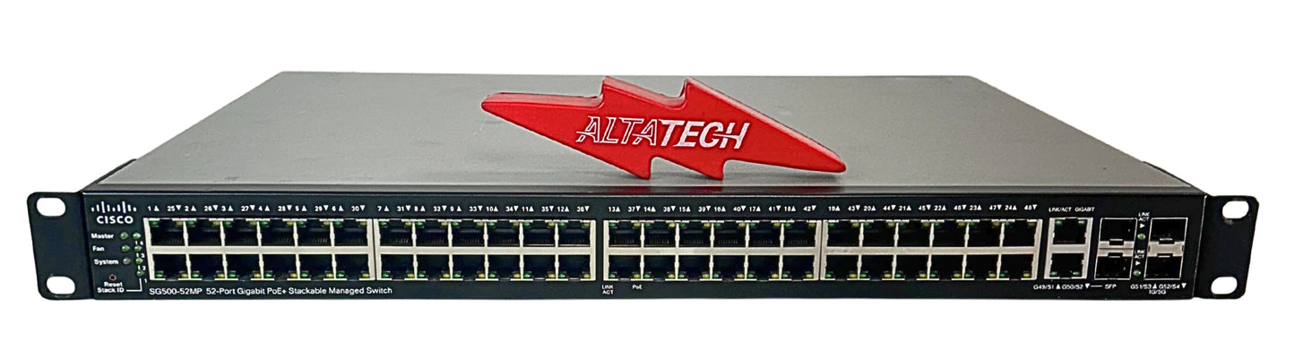 Cisco SG500-52MP SG500-52MP 52P GBMAXPOE+STACKABLE H, Used