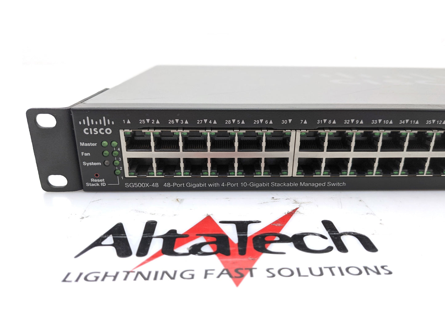 Cisco SG500X-48-K9 48x 1Gbps RJ-45, 4x 10GBE SFP+ Ethernet Switch, Used