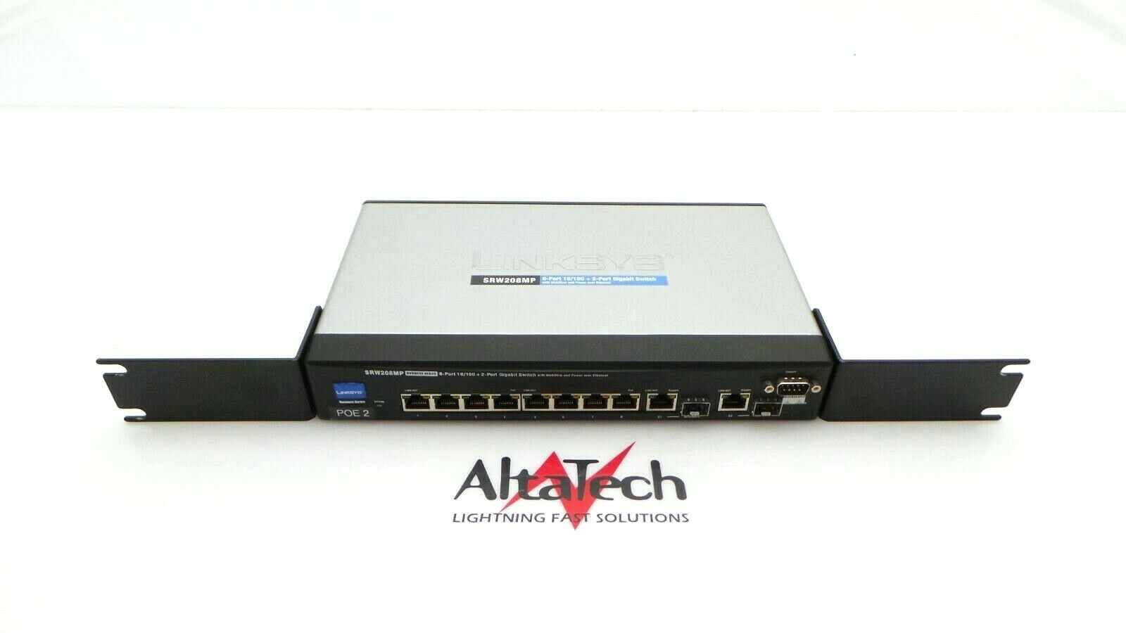Cisco SRW208MP SF302-08MP 8-Port 10/100 + 2-Port Gigabit PoE Ethernet Switch, Used