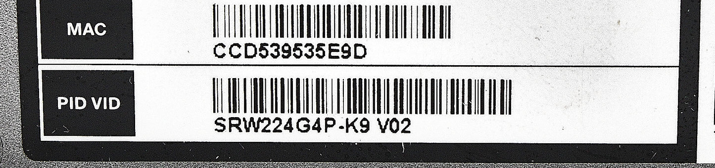 Cisco SRW224G4P-K9 SMB-24 10/100 PT2 10/100/ COMBO, Used