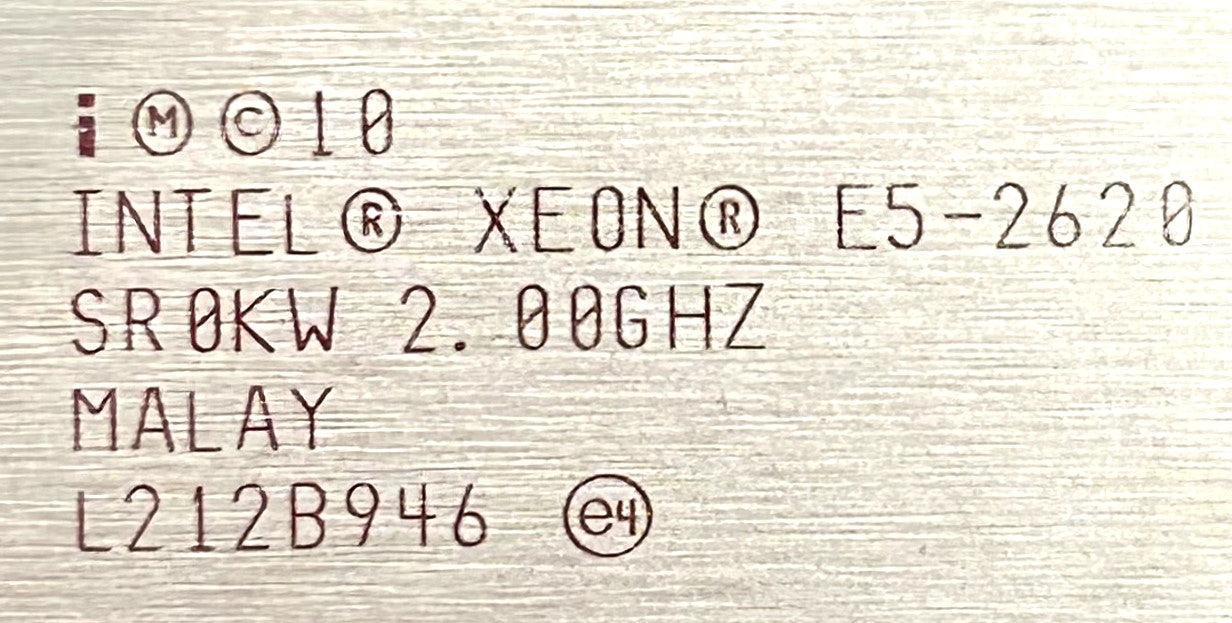 Cisco UCS-CPU-E5-2620 2.0HZ/15MB/95W/ 6C PRC, E5-2620, Used