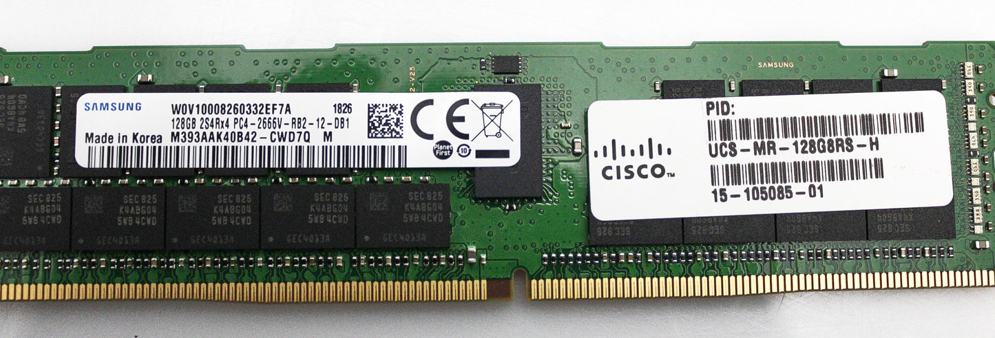 Cisco UCS-MR-128G8RS-H 128GB PC4-21300V DDR4-2666 2S4RX4 ECC, Used