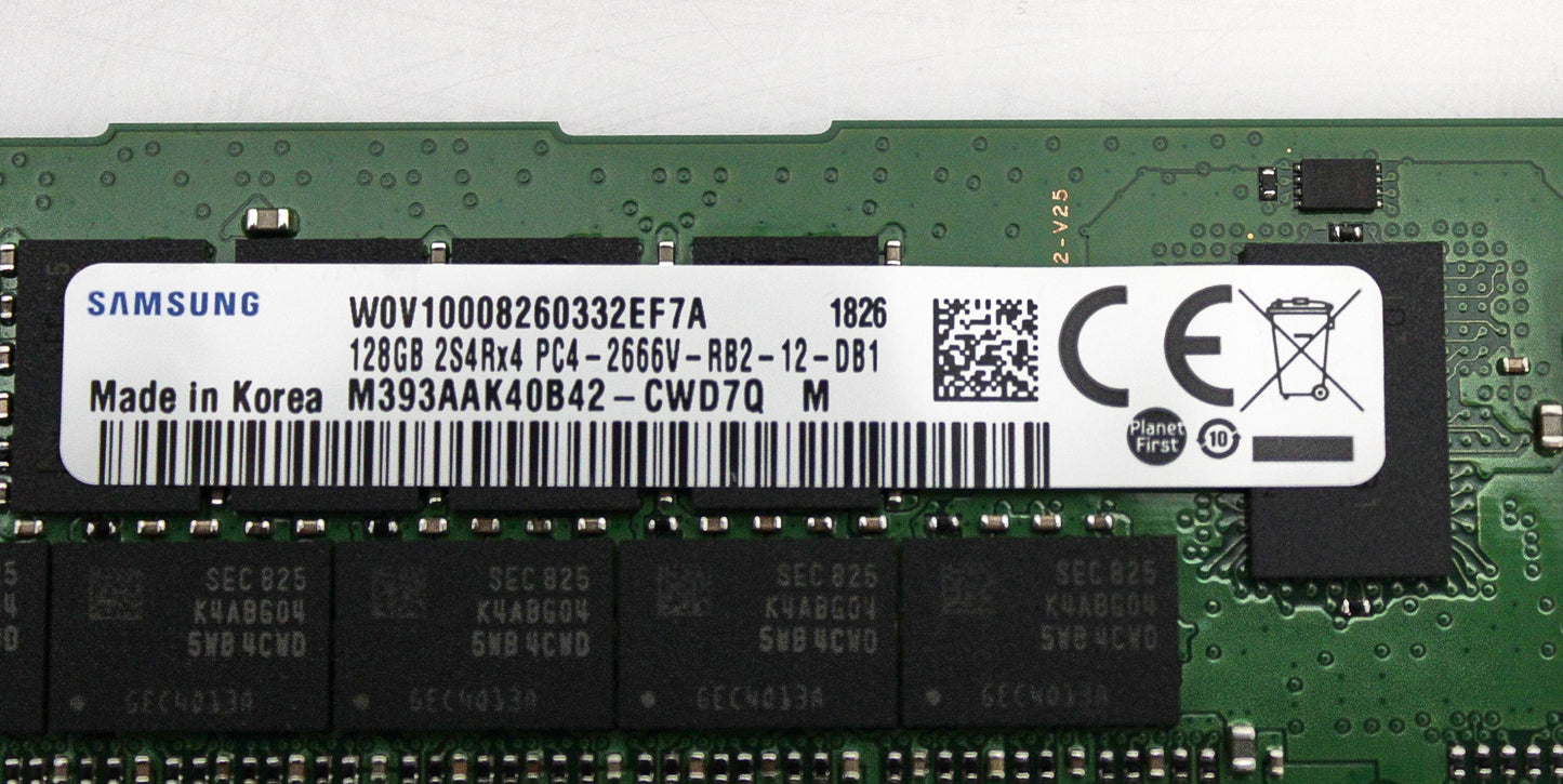 Cisco UCS-MR-128G8RS-H 128GB PC4-21300V DDR4-2666 2S4RX4 ECC, Used
