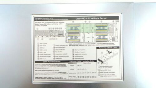 Cisco UCSB-B230-M2 UCS B230 M2 Blade Server Chassis, Used