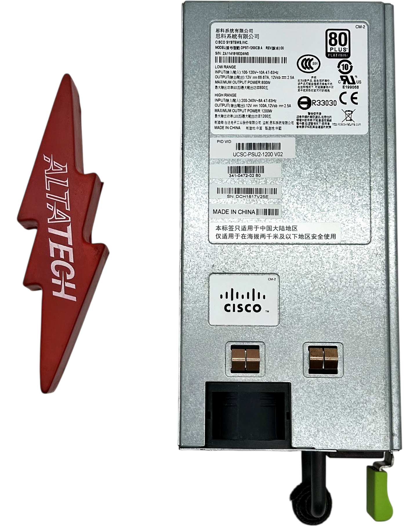 Cisco UCSC-PSU2-1200 1200W 2U PS FOR UCS, Used
