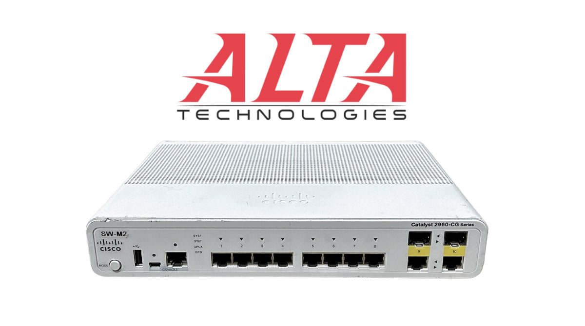 Cisco WS-C2960CG-8TC-L Catalyst 2960C Switch 8 GE, 2 X DU, Used