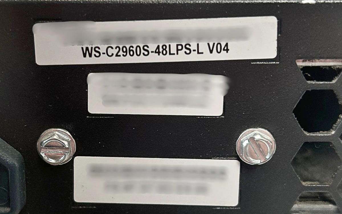 Cisco WS-C2960S-48LPS-L Catalyst 2960S 48x 1Gbps PoE+ Ethernet Switch, Used