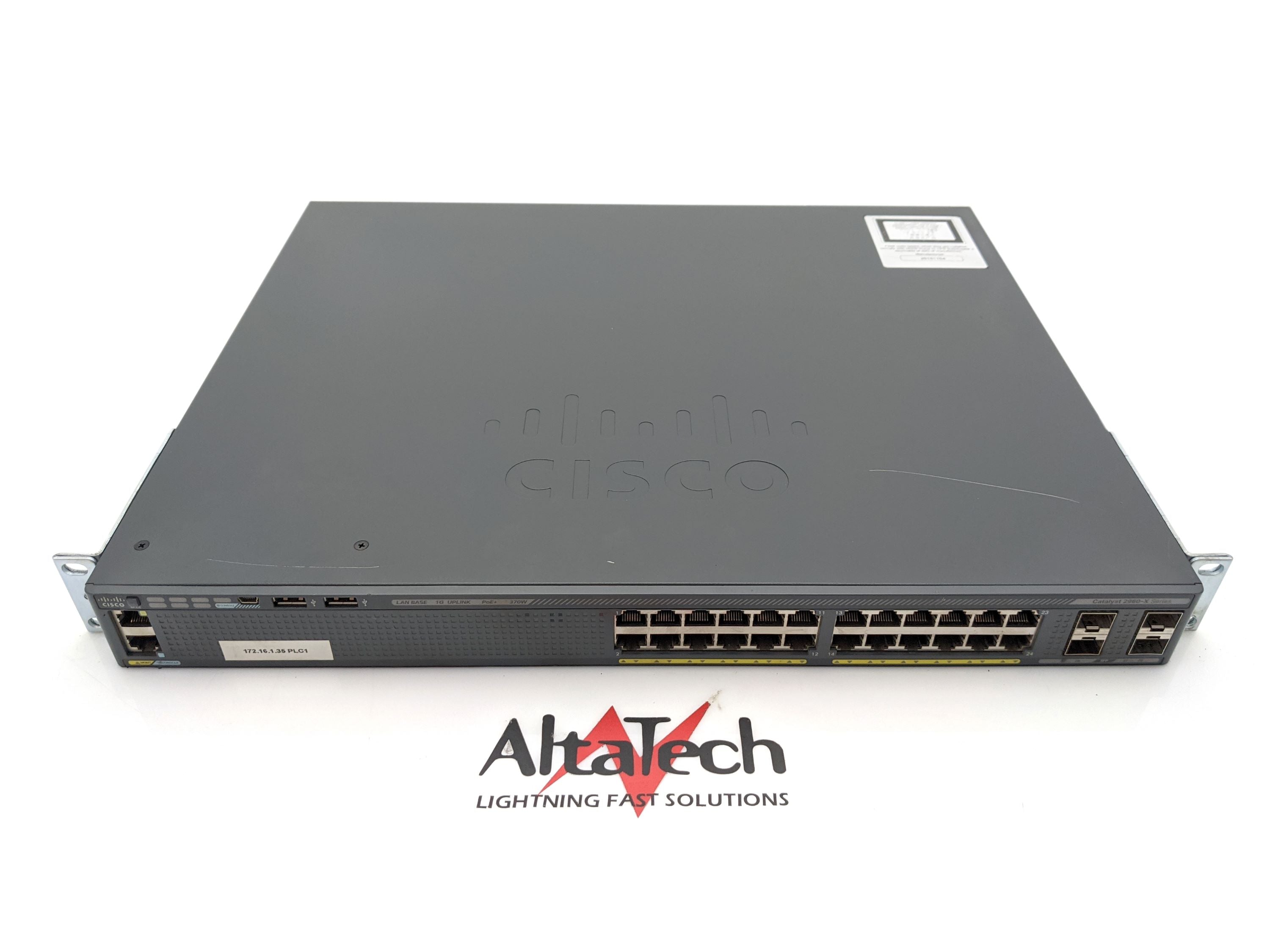 Cisco WS-C2960X-24PS-L Catalyst 2960-X Managed 24-Port PoE Switch